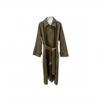 BOTTEGA VENETA LEATHER TRENCH COAT